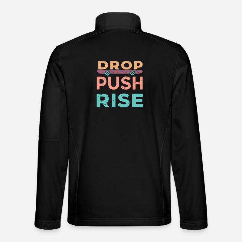 Drop Push Rise Skateboard - Veste en tissu softshell Unisexe - noir