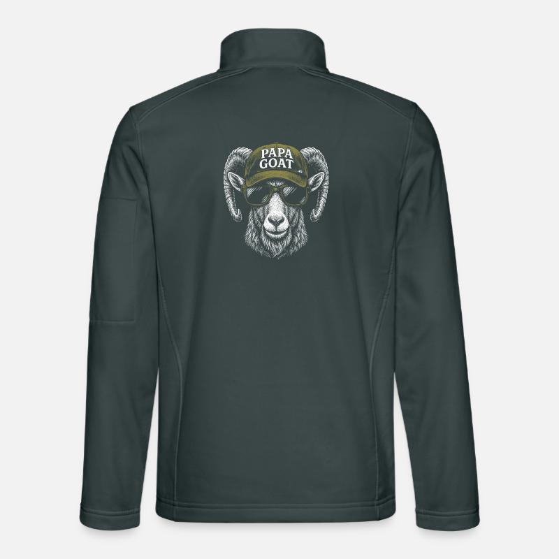 Papa Goat Cap Retro Hipster Unisex Softshell Jacket