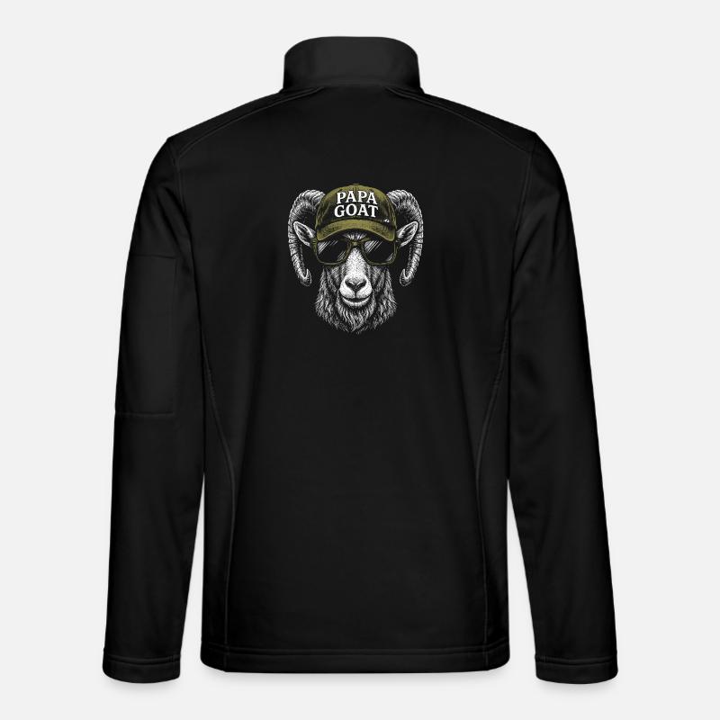 Papa Goat Cap Retro Hipster - Unisex Softshelljacke - Schwarz