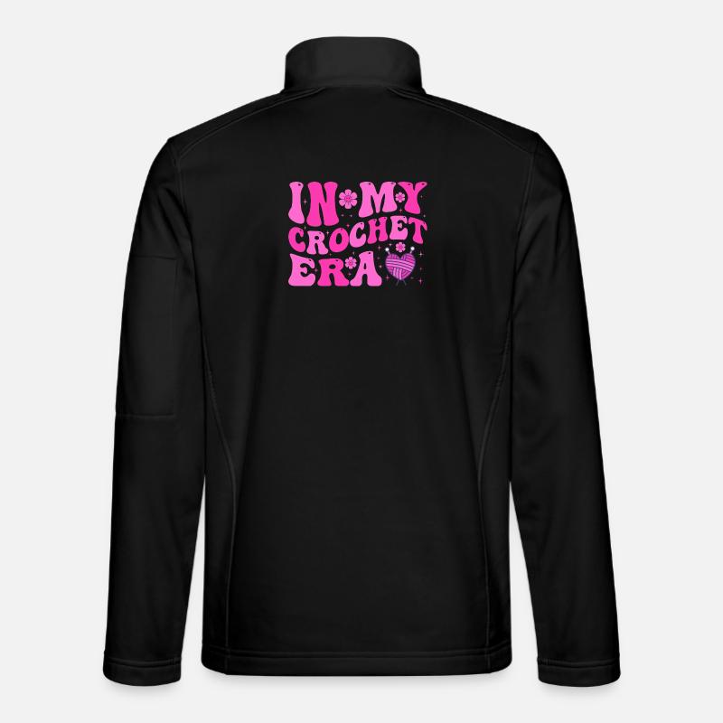 In My Crochet Area - Unisex Softshell Jacket - black