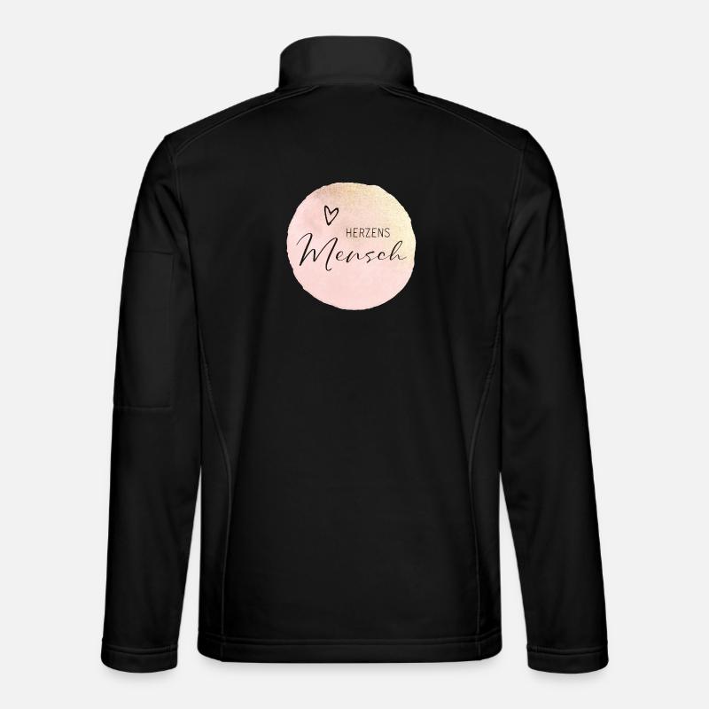 Herzensmensch - Unisex Softshelljacke - Schwarz
