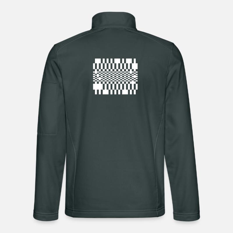 Optic Wave Grid Unisex Softshell Jacket