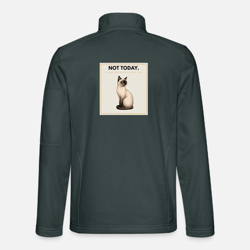 NOT TODAY. Noble Cat Introvert Meme Design Unisex Softshell Jacket
