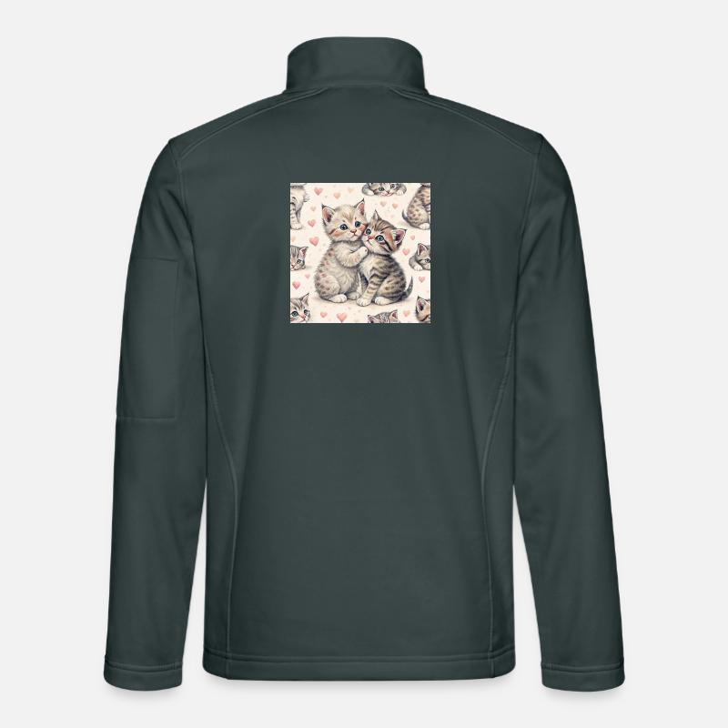 Pastel Kittens Heartfelt Hug Unisex Softshell Jacket