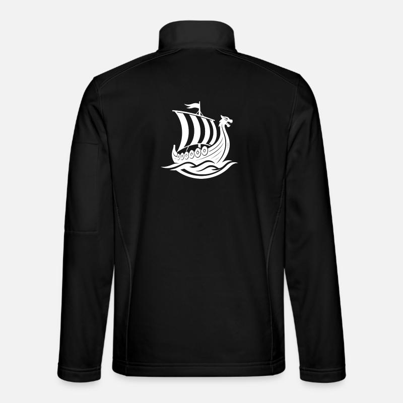 Viking Boat - Unisex Softshell Jacket - black