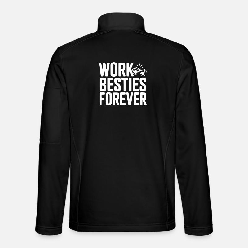 Work Besties Forever - Unisex Softshell Jacket - black