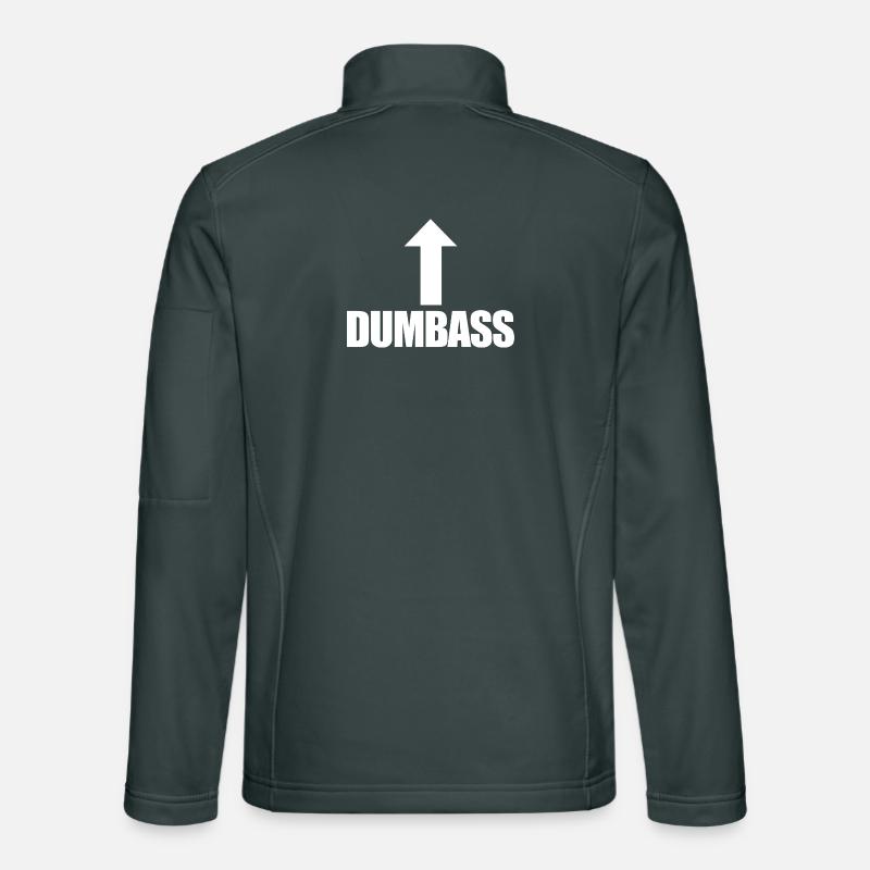 Dummkopf Pfeil nach oben Lustig Ich bin ein Dummko Unisex Softshelljacke
