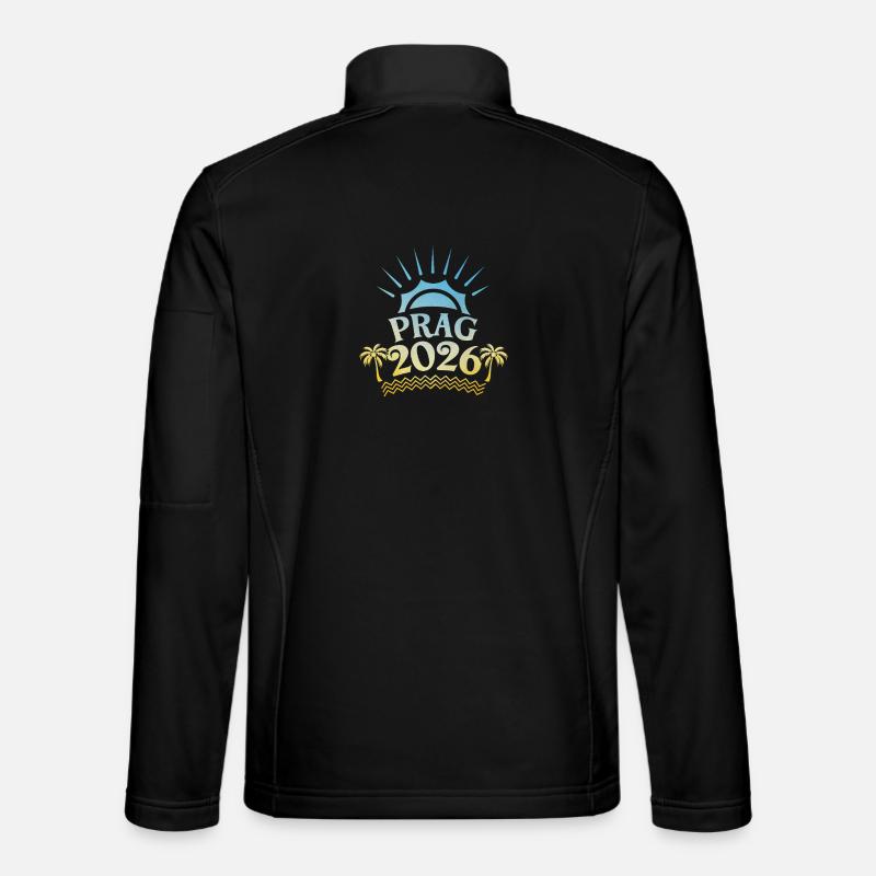 Prag 2026 Bunt - Unisex Softshelljacke - Schwarz
