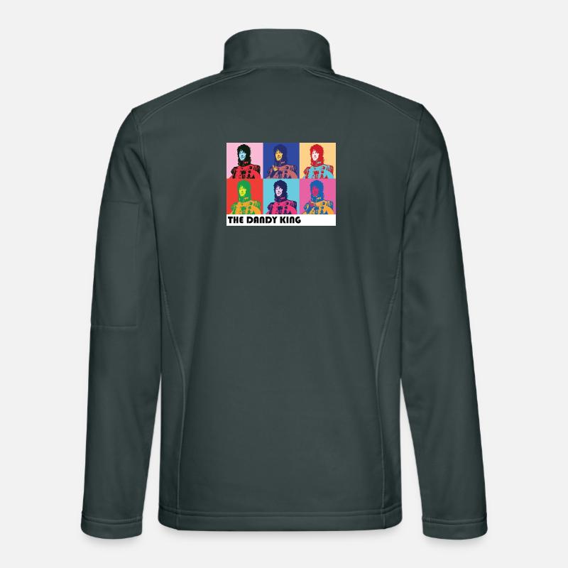 Dandy King Pop Art Portrait Veste en tissu softshell Unisexe