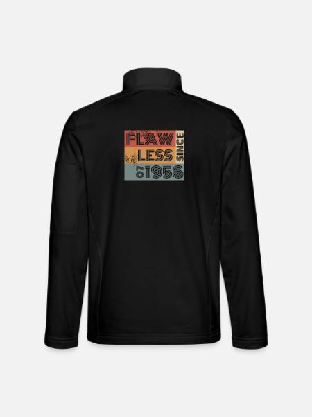 70th Birthday Flawless since 07/1956 - Unisex Softshell Jacket - black