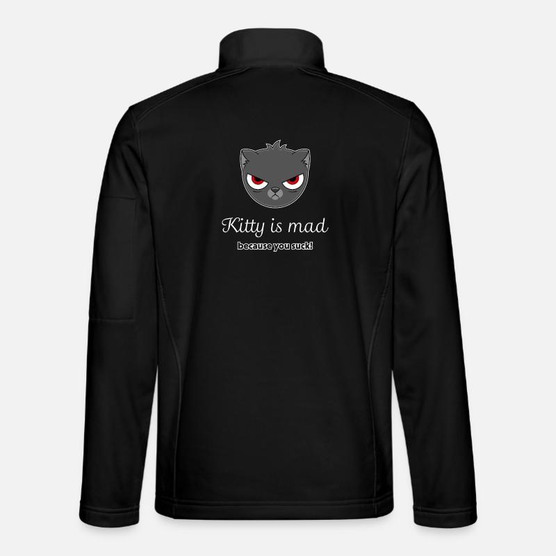 offended cat - Unisex Softshell Jacket - black