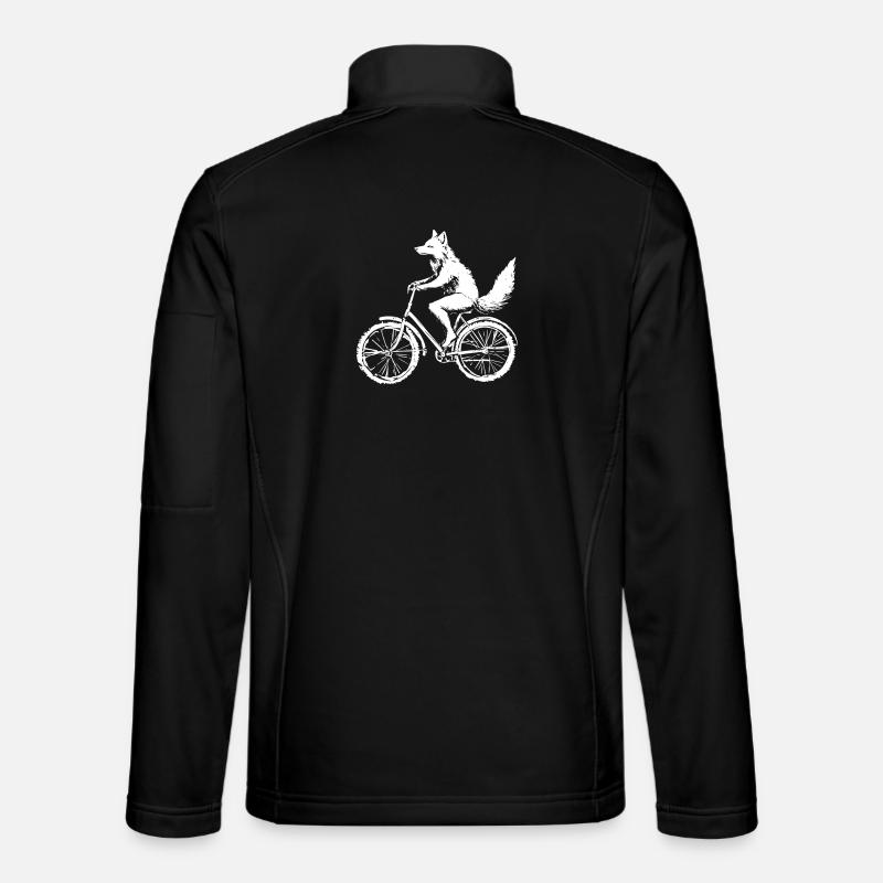 Renard à vélo - Veste en tissu softshell Unisexe - noir