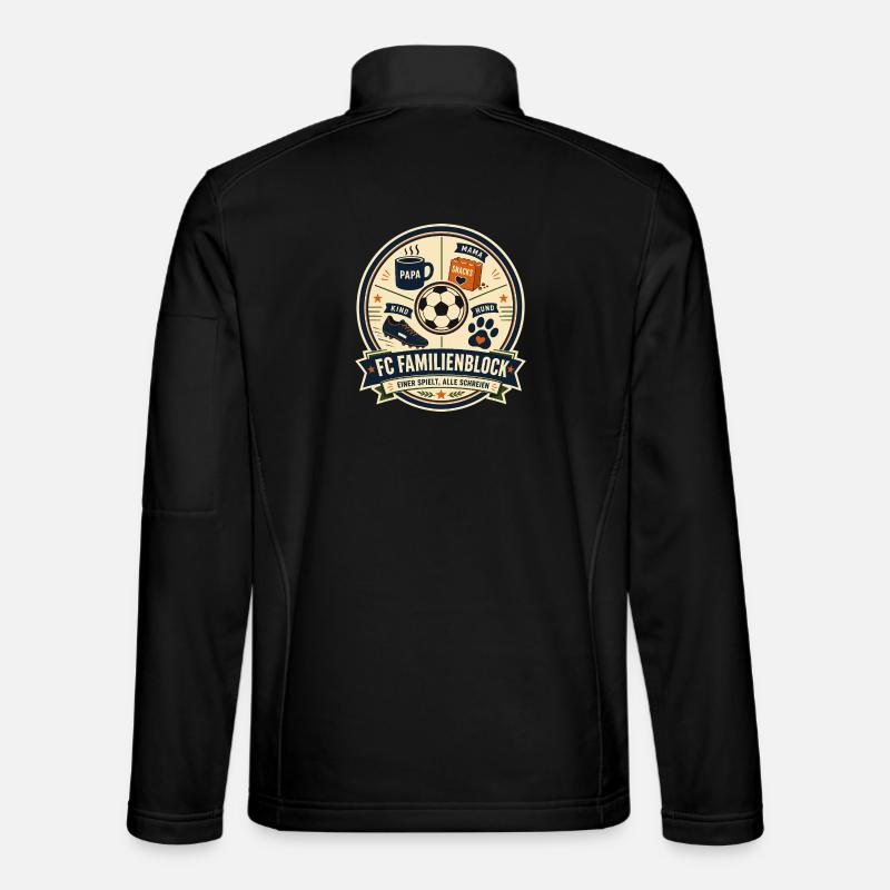 FC Familienblock - Unisex Softshelljacke - Schwarz