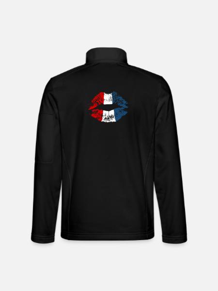 Néerlandais Holland Kiss Lipstick Couleur Hollande - Veste en tissu softshell Unisexe - noir - Dos