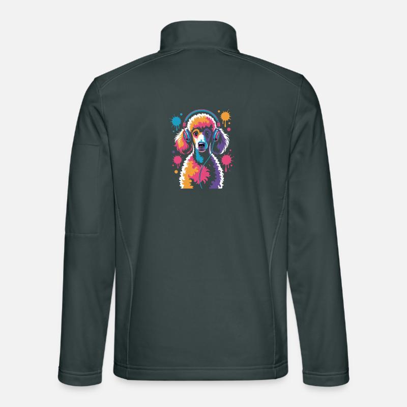 Caniche avec un casque Veste en tissu softshell Unisexe