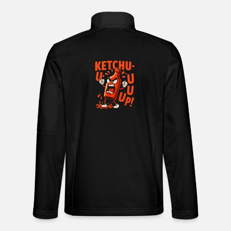 Angry Ketchup Bottle Unisex Softshell Jacket