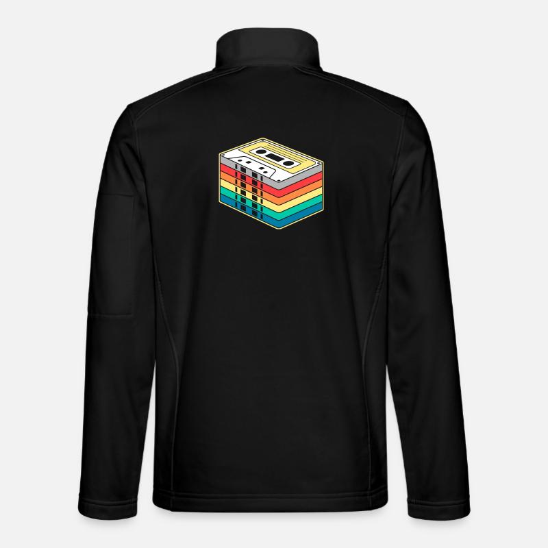 Vibrant Rainbow Kassette - Unisex Softshelljacke - Schwarz