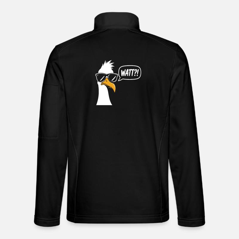 Sonnenbrillen Möwe mit Watt?! - Unisex Softshelljacke - Schwarz