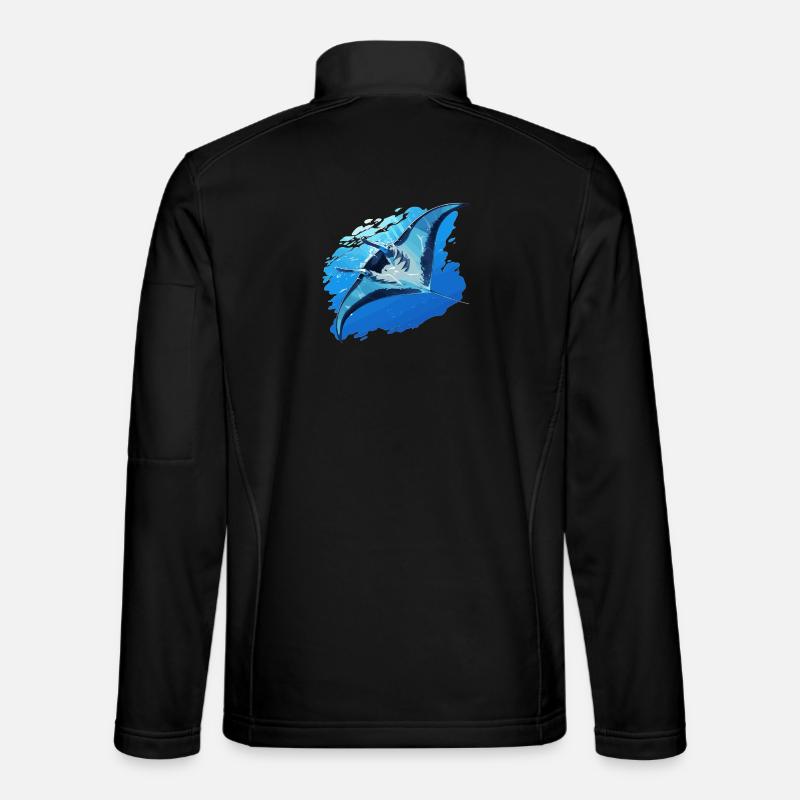 Rochen Mantarochen - Unisex Softshelljacke - Schwarz