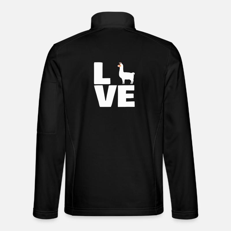 Llama LOVE - Veste en tissu softshell Unisexe - noir