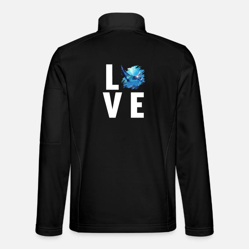 Rochen Mantarochen - Unisex Softshelljacke - Schwarz