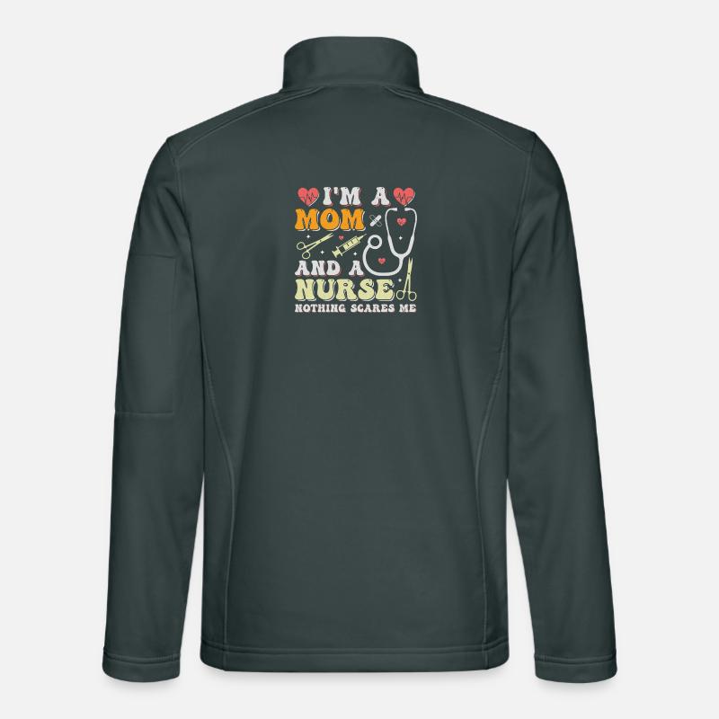 Ich bin Mama und Pflegekraft Krankenschwester Unisex Softshelljacke