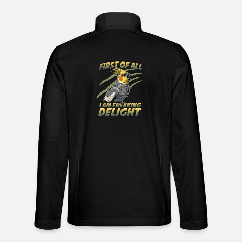 Perroquet oiseau calopsitte Nymphicus hollandicus - Veste en tissu softshell Unisexe - noir