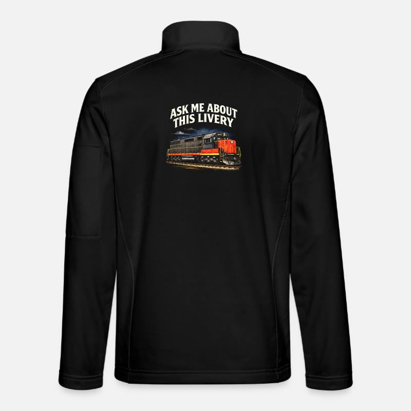 Ask Me About Paint | Railways - Unisex Softshell Jacket - black