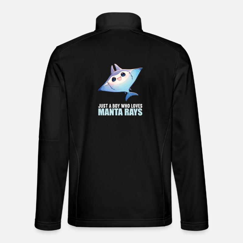 Rochen Mantarochen - Unisex Softshelljacke - Schwarz