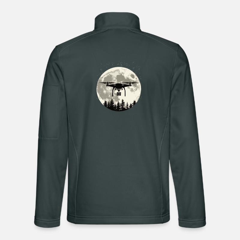 Drone Cinematic FPV Flying Nature Retro Gift Unisex Softshell Jacket