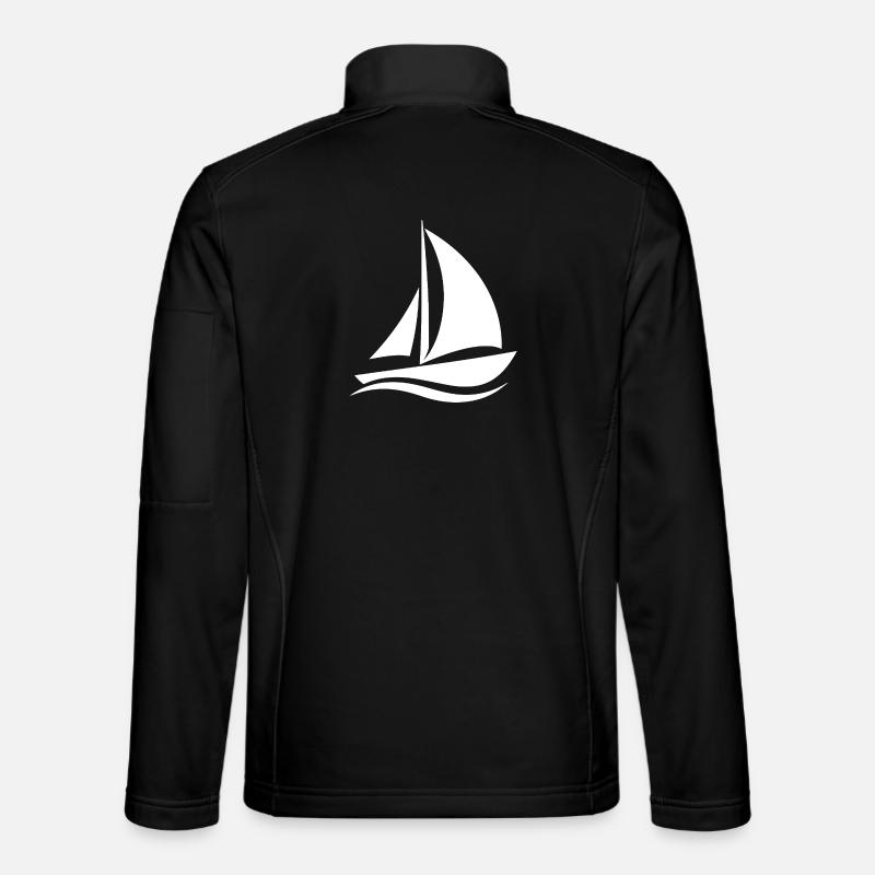 Segelboot - Unisex Softshelljacke - Schwarz