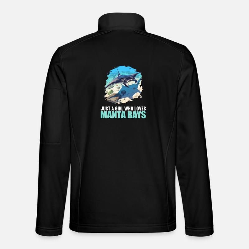 Rochen Mantarochen - Unisex Softshelljacke - Schwarz