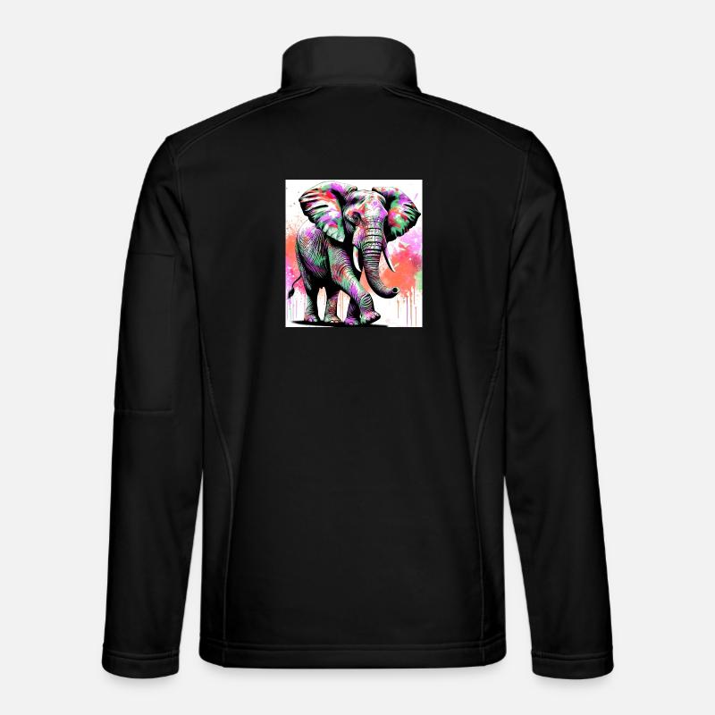 Elefant - Unisex Softshelljacke - Schwarz