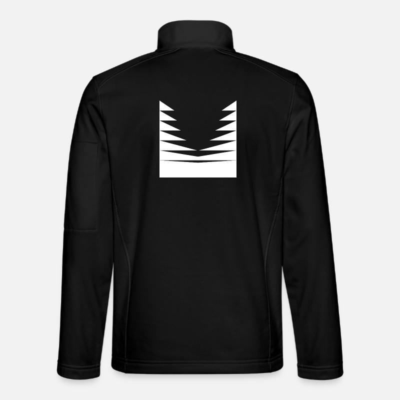 Conception du motif triangle - Veste en tissu softshell Unisexe - noir
