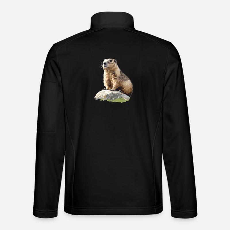 Murmeltiere Murmeltier - Unisex Softshelljacke - Schwarz