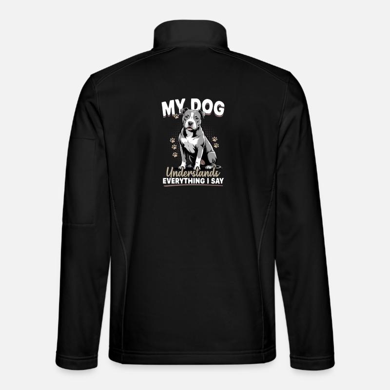 Pitbull Terrier Pittie Dog Breed - Unisex Softshelljacke - Schwarz