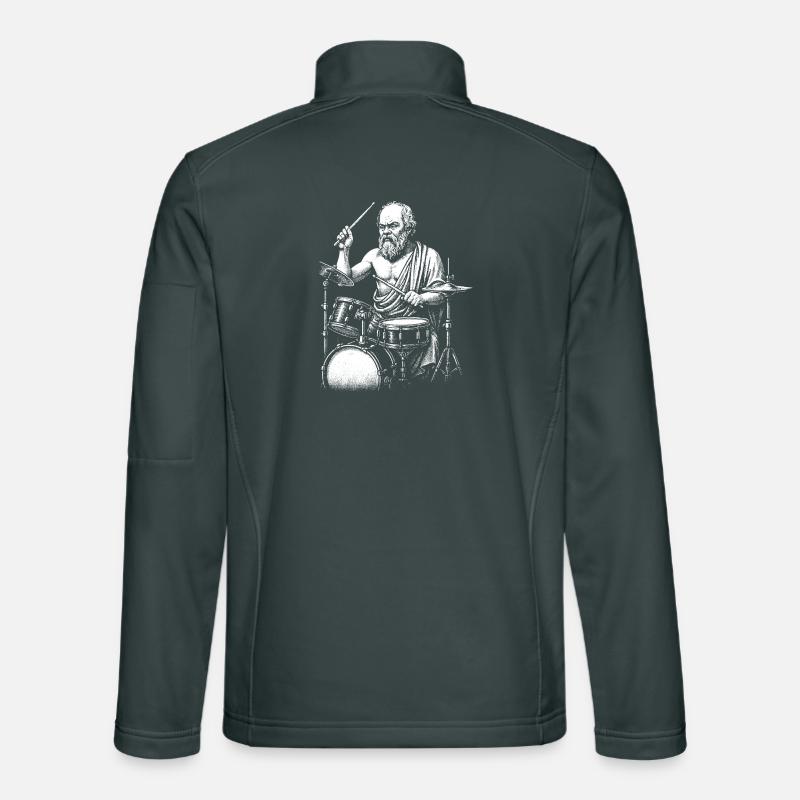 Ancient Greek Philosopher Socrates Drumming Unisex Softshell Jacket