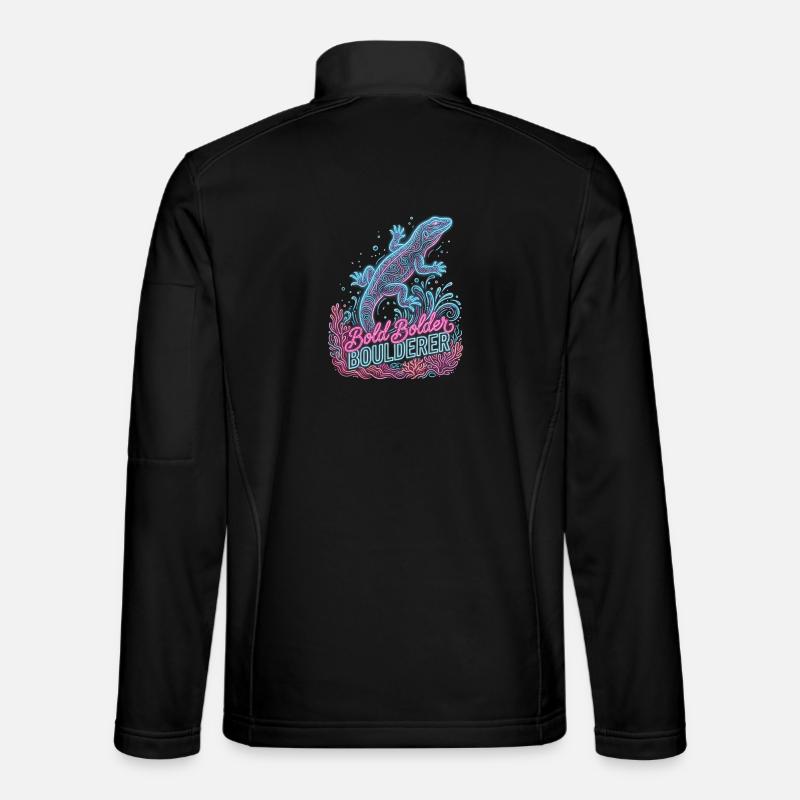 Bouldering Bold Bolder Boulderer - Unisex Softshell Jacket - black