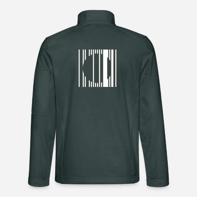 Cercle à bandes verticales Veste en tissu softshell Unisexe