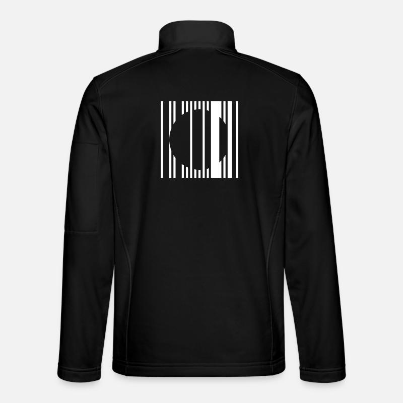 Cercle à bandes verticales - Veste en tissu softshell Unisexe - noir