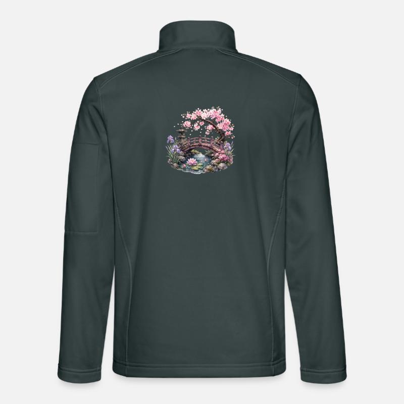 Kirschblüten Garten Unisex Softshelljacke