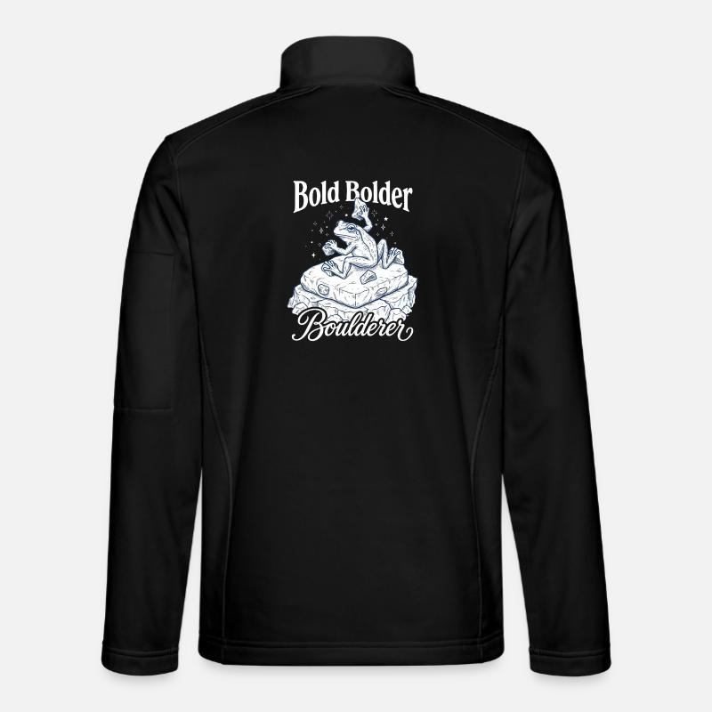 Bouldering Bold Bolder Boulderer - Veste en tissu softshell Unisexe - noir