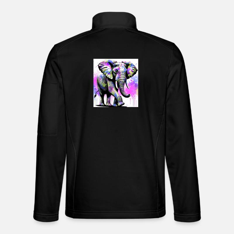 Elefant - Unisex Softshelljacke - Schwarz