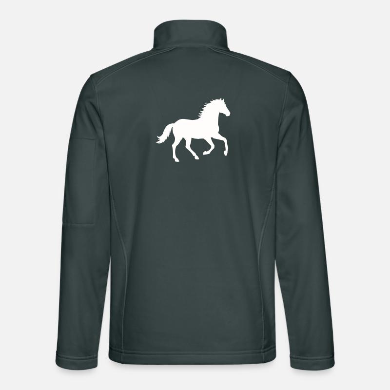Silhouette d’un cheval sauvage Veste en tissu softshell Unisexe
