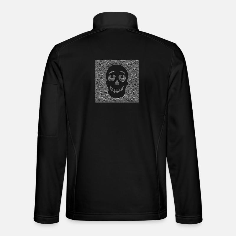 Skull White - Unisex Softshell Jacket - black