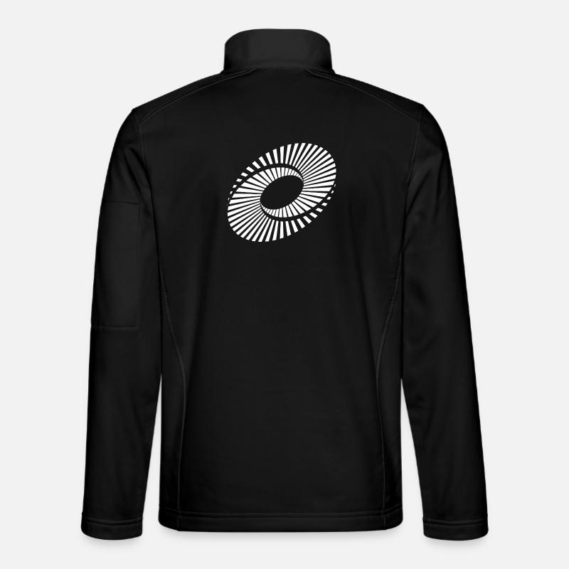 Radial Ring Spiral - Unisex Softshell Jacket - black
