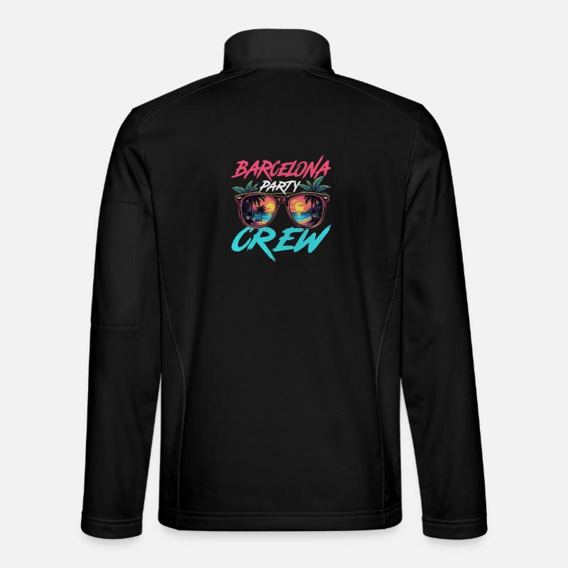 Barcelone Party Crew - Veste en tissu softshell Unisexe - noir