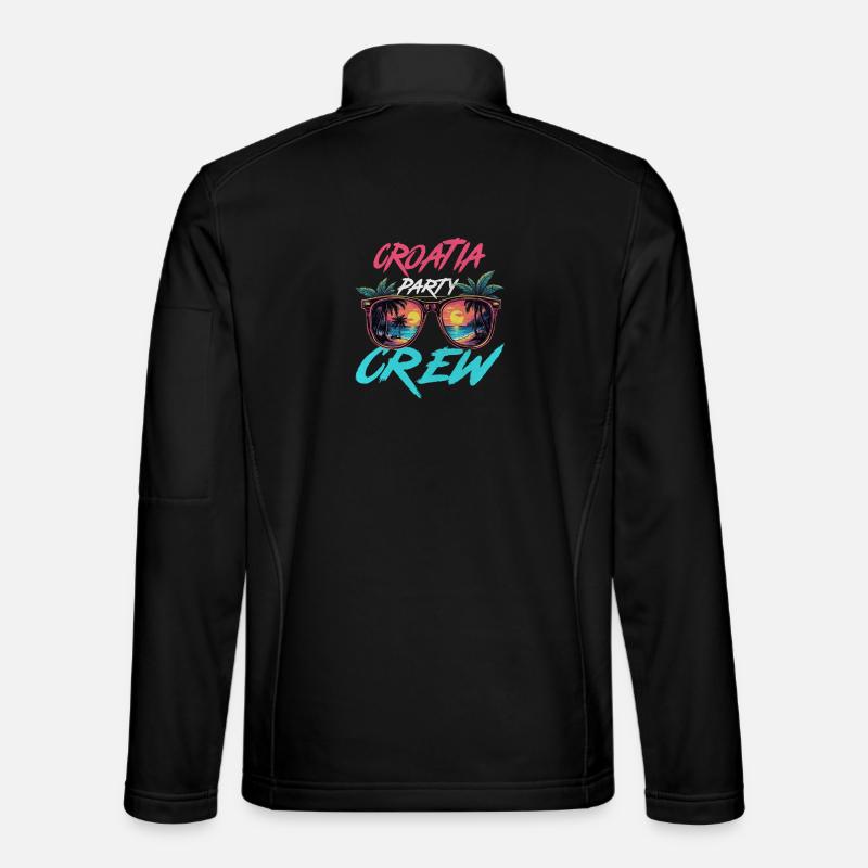 Croatia Party Crew - Unisex Softshelljacke - Schwarz