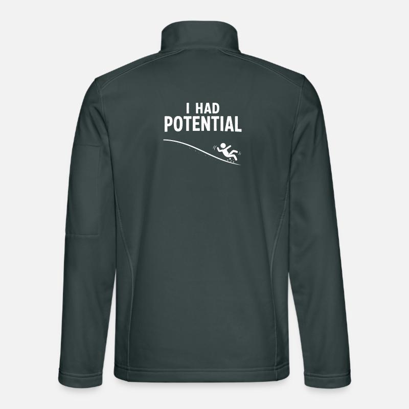 J’avais du potentiel – humour de diapositives Veste en tissu softshell Unisexe