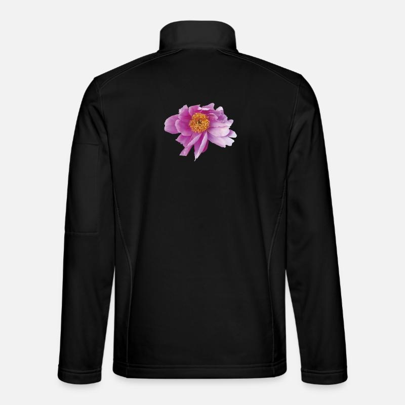 Peony_Dancing_in_Wind - Unisex Softshelljacke - Schwarz